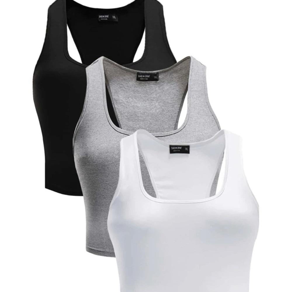 Plus 3Pack Scoop Neck Tank Top